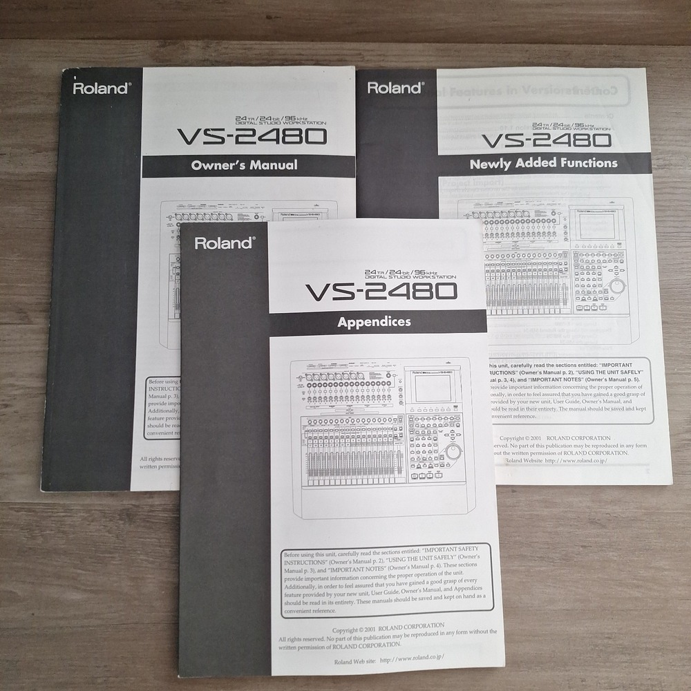 OEM Roland VS-2480 Digital Studio Workstation OWNER'S MANUAL, FEATURES/APPENDICS